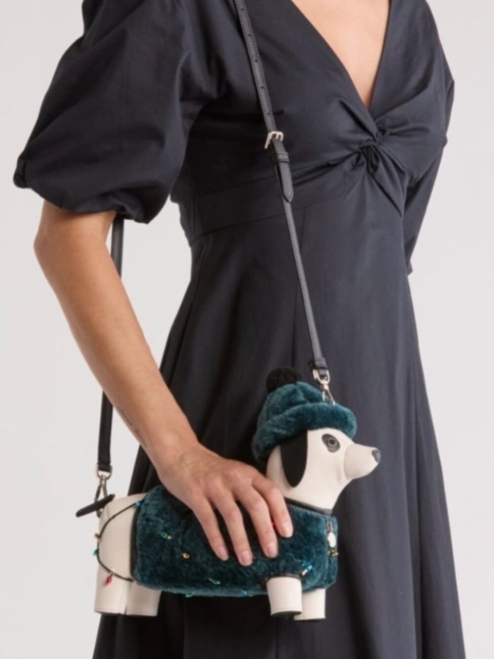 NWT KATE SPADE NEW YORK CLAUDE DACHSHUND LEATHER CROSSBODY